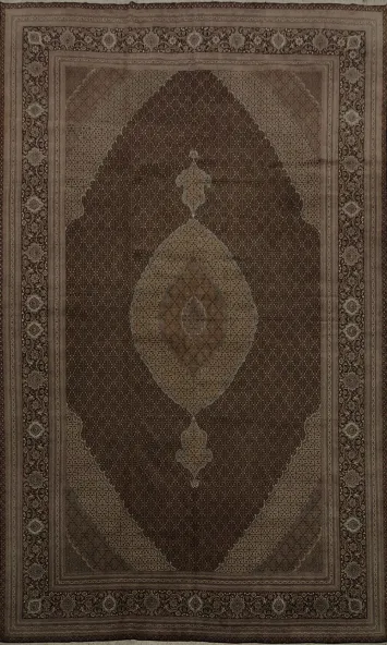 Classic Tabriz Persian Large Rug 13x20 with Traditional Central Design