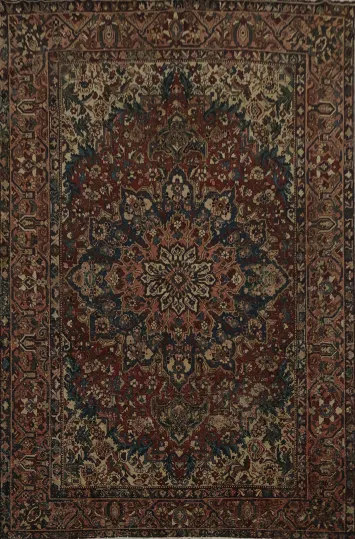 Pre-1900 Antique Vegetable Dye Bakhtiari Persian Area Rug 10x12