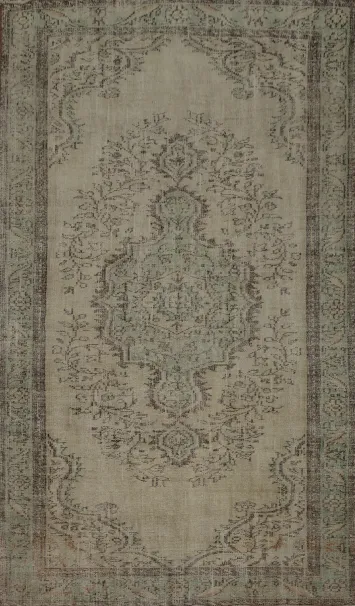 Vintage Charm Graceful Floral Pattern Anatolian Area Rug 6x9