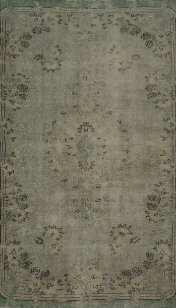 Opulent Tranquility Anatolian Area Rug 6x9 with Floral Accents