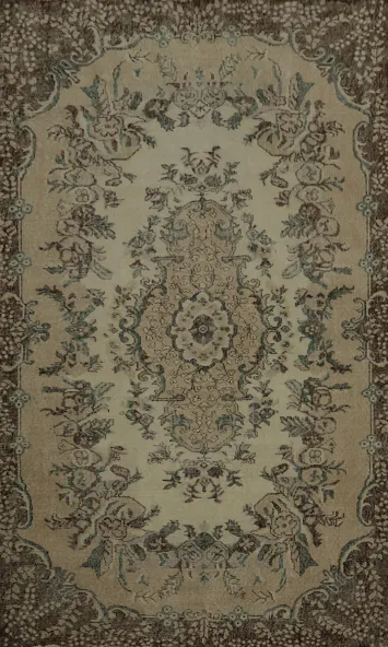 Elegant Floral Anatolian Area Rug 6x9 with Timeless Appeal