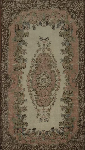 Timeless Beauty Floral Patterns on Elegant Anatolian Area Rug 6x10