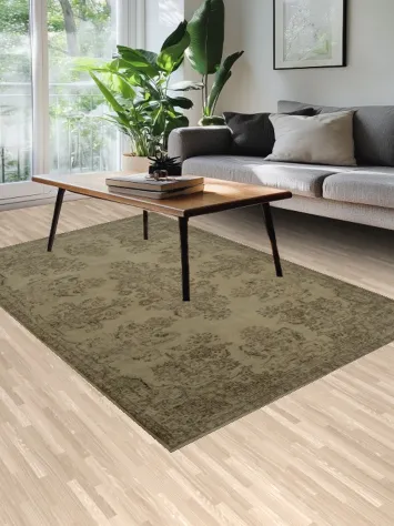 Vintage Anatolian Area Rug 6x9 with Intricate Floral Designs