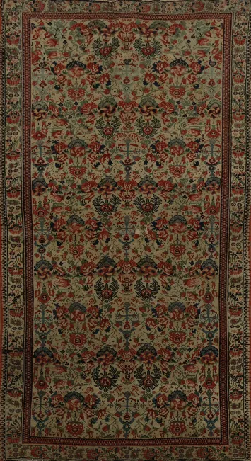 Pre-1900 Antique Senneh Persian Rug 4x6 for Any Living Space Decor