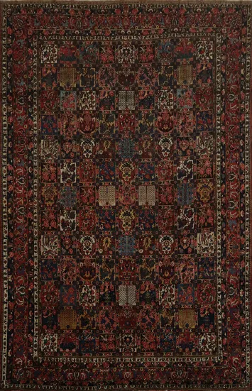 Antique Vegetable Dye Bakhtiari Persian Large Rug 12x16