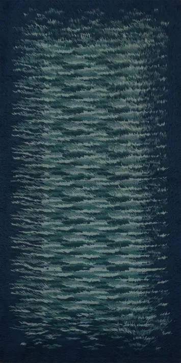 Blue Wave Textured Rya Runner Rug 3x7 Adds Depth to Your Interiors