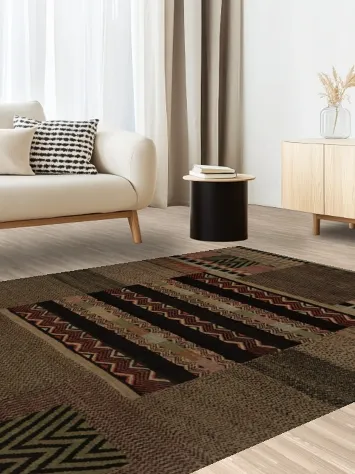 Rustic Modern Area Rug 6x8 with Intricate and Diverse Patterns