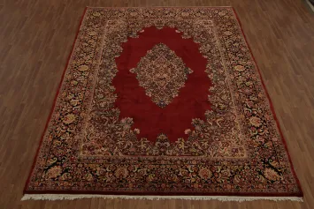 Pre-1900 Antique Mahal Vegetable Dye Persian Large Rug 10x14