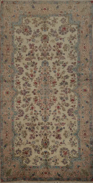 Vegetable Dye Kerman Persian Area Rug 6x12
