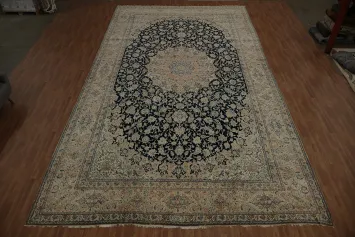 Antique Vegetable Dye Nain Persian Large Rug 13x24