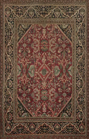 Vegetable Dye Mahal Persian Large Rug 10x14