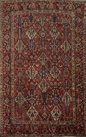 Antique Vegetable Dye Bakhtiari Persian Large Rug 12x17