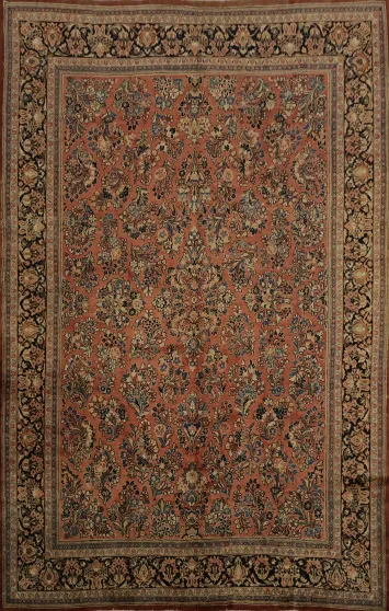 Vegetable Dye Sarouk Persian Large Rug 10x14 Traditional Elegance Unveiled