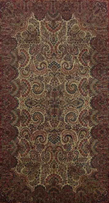 Antique Vegetable Dye Kerman Persian Large Rug 12x22
