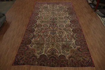 Antique Vegetable Dye Kerman Persian Large Rug 12x22