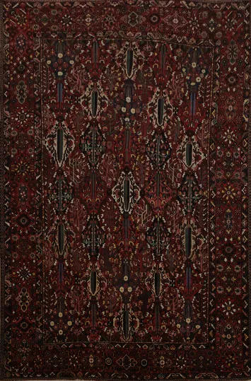 Antique Vegetable Dye Bakhtiari Persian Large Rug 11x14