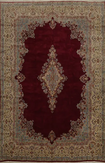 Vegetable Dye Kerman Persian Large Rug 12x16