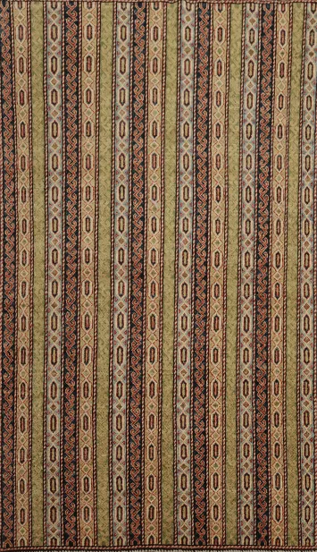 Bold Striped Kazak Rug 4x6 in Warm Tones for a Sophisticated Look