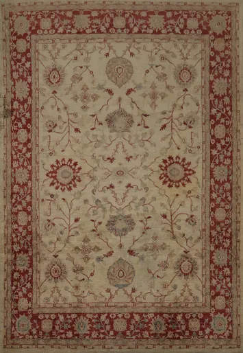 Intricate Floral Chobi Peshawar Large Area Rug 9x12 with Classic Elegance