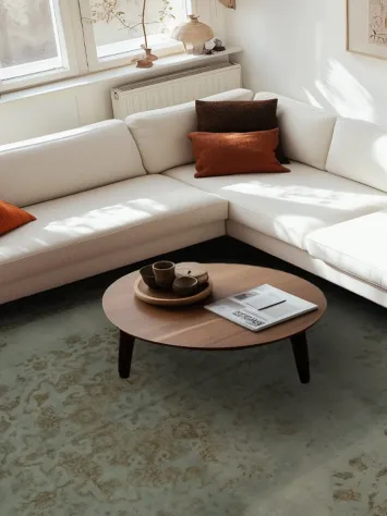 Tabriz Persian Area Rug 9x13 with Worn-In Charm and Artful Design