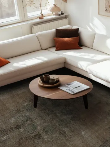 Tabriz Persian Area Rug 9x13 with Distressed and Earthy Tones