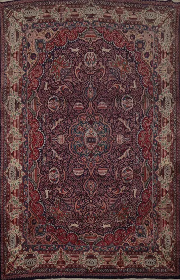 Vegetable Dye Kashmar Persian Area Rug 9x13