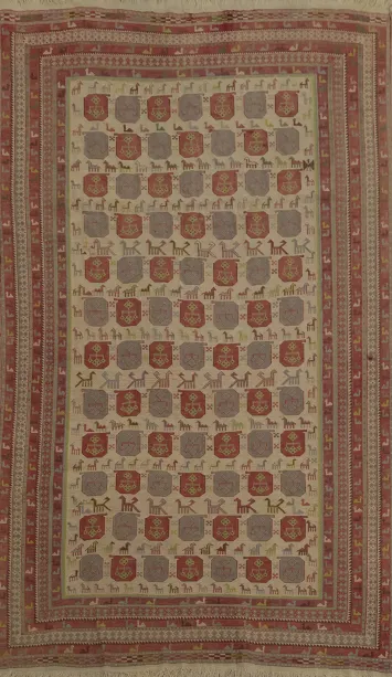 Exquisite Geometric Sumak Oriental Rug 5x7 for Stylish Spaces