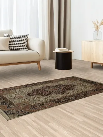 Sophisticated Qum Vegetable Dye Rug 3x6 for Home Decor