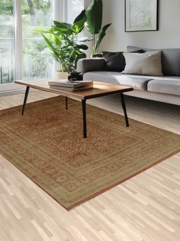 Elegant Traditional Qum Area Rug 6x9 with Ornate Patterns