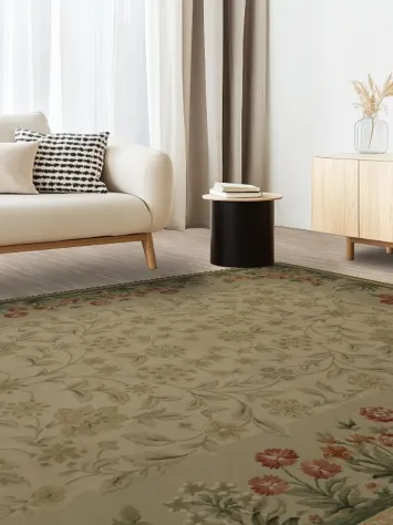 Intricate Floral Aubusson Area Rug 8x10 for Stylish Homes