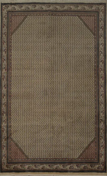 Classic Botemir Area Rug 6x9 with Sophisticated Border Design