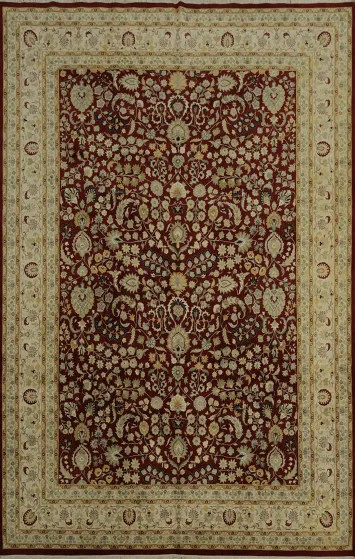 Elegant Kashan Large Area Rug 9x12 Ornate Designs in Rich Colors