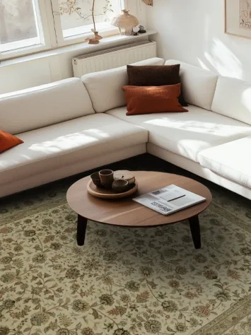 Floral Kashan Oriental Area Rug 9x11 Timeless Style for Any Room