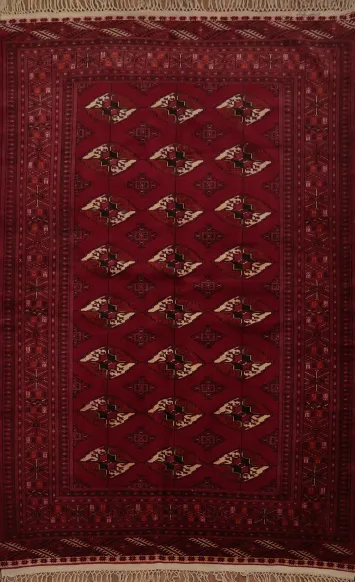 Ornate Bokhara Rug 4x6 Featuring Timeless Geometric Designs