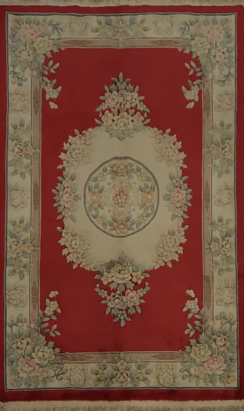 Elegant Floral Art Deco Chinese Area Rug 6x9 for Home Décor Bliss