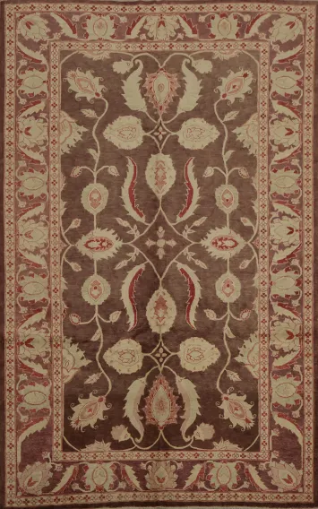 Warm Autumn Tones in Exquisite Peshawar Oriental Area Rug 7x10