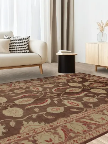 Warm Autumn Tones in Exquisite Peshawar Oriental Area Rug 7x10