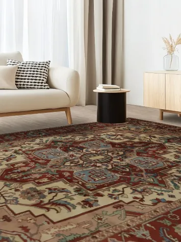 Timeless Crafted Ornate Heriz Serapi Persian Area Rug 9x11