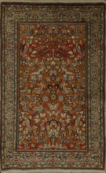 Garden Motif Tabriz Persian Rug 4x6 for Elegant Decoration