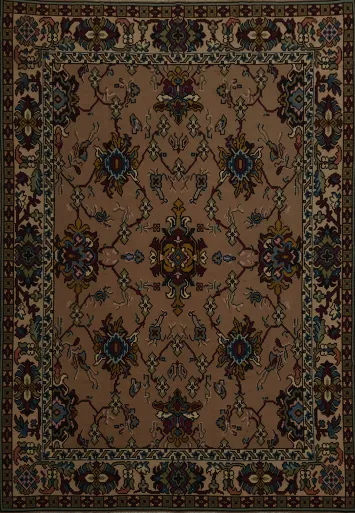 Rich Kilim Vegetable Dye Area Rug 8x10 in Earthy Tones
