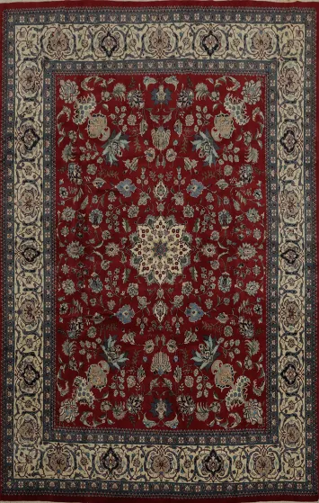 Sophisticated Handcrafted Red Sarouk Persian Area Rug 8x11
