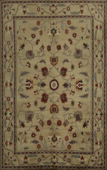 Timeless Elegance Nepalese Area Rug 9x12 with Floral Motifs