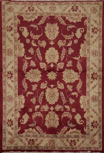 Rich Peshawar Oriental Rug 4x5 Featuring Elegant Floral Motifs