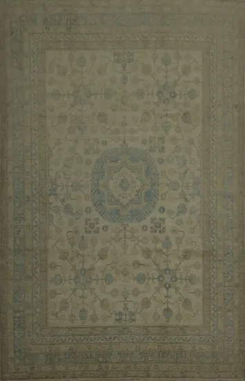 Timeless Intricate Medallion Khotan Oriental Area Rug 9x12