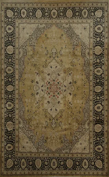 Elegant Ziegler Area Rug 9x12 with Intricate Neutral Tones