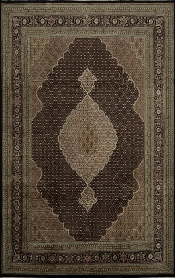 Elegant Tabriz Mahi Large Area Rug 9x12 Classic Border Design