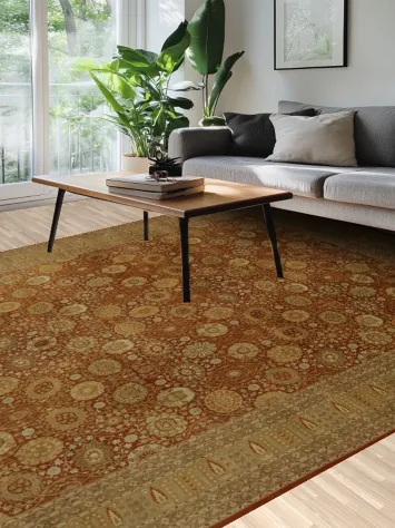 Luxurious Tabriz Large Rug 10x14 for Living Room Elegance