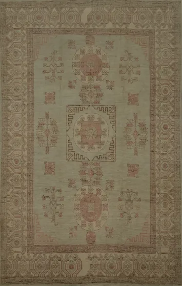 Timeless Classic Khotan Large Area Rug 9x12 Subtle Earth Tones