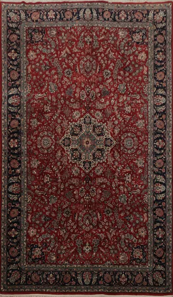 Luxurious Tabriz Chinese Area Rug 6x9 Central Floral Medallion