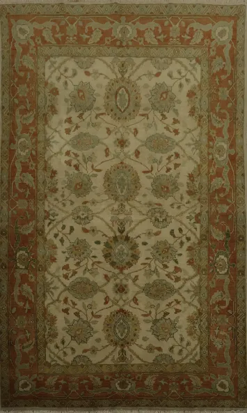 Refined Peshawar Area Rug 6x9 Floral and Rich Colors